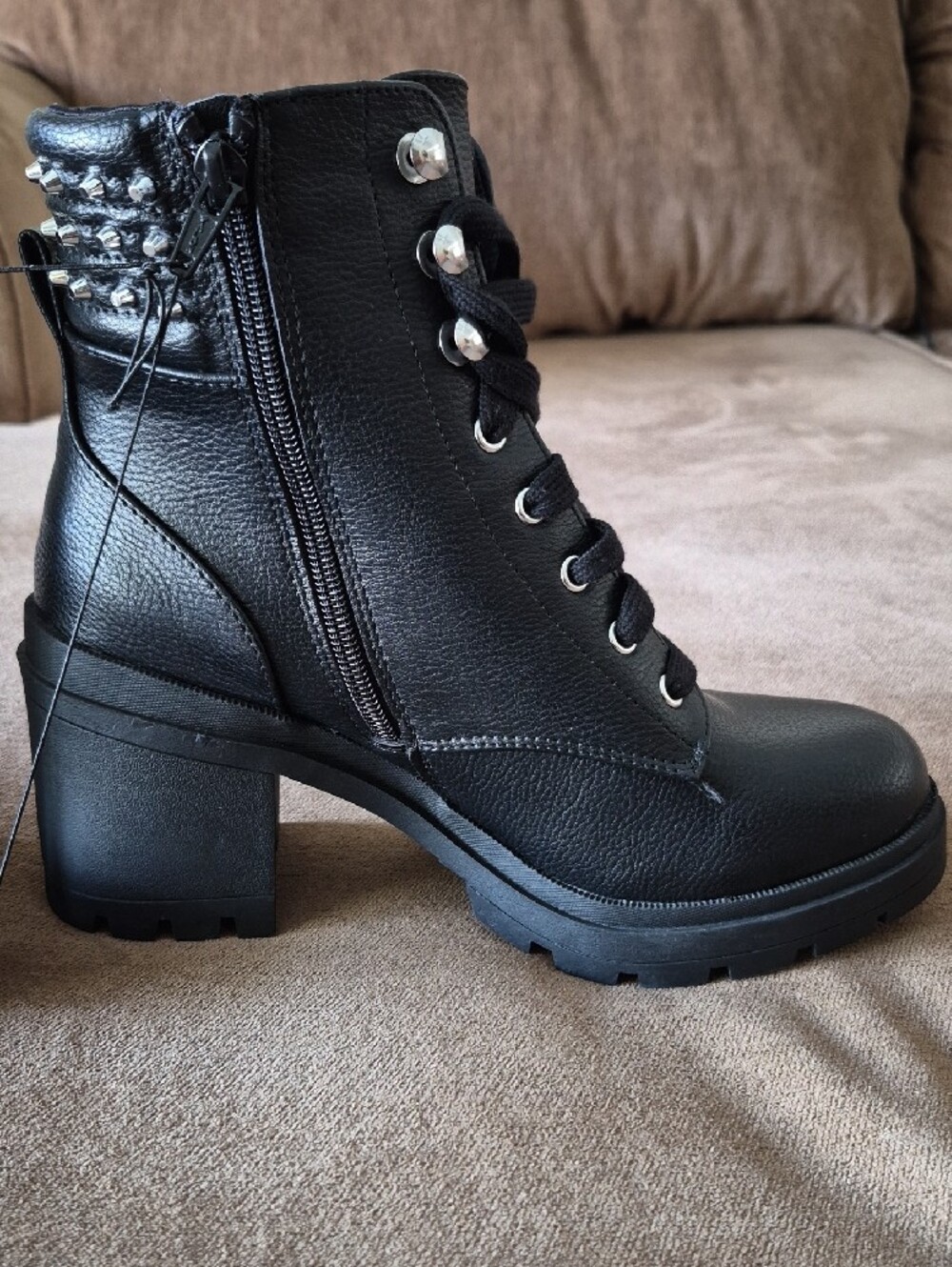 Women's Studded Black Ankle Boots